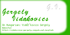 gergely vidakovics business card